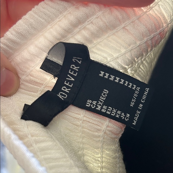 Forever 21 Cream Button-Front Mini Dress | Size M - Picture 2 of 7